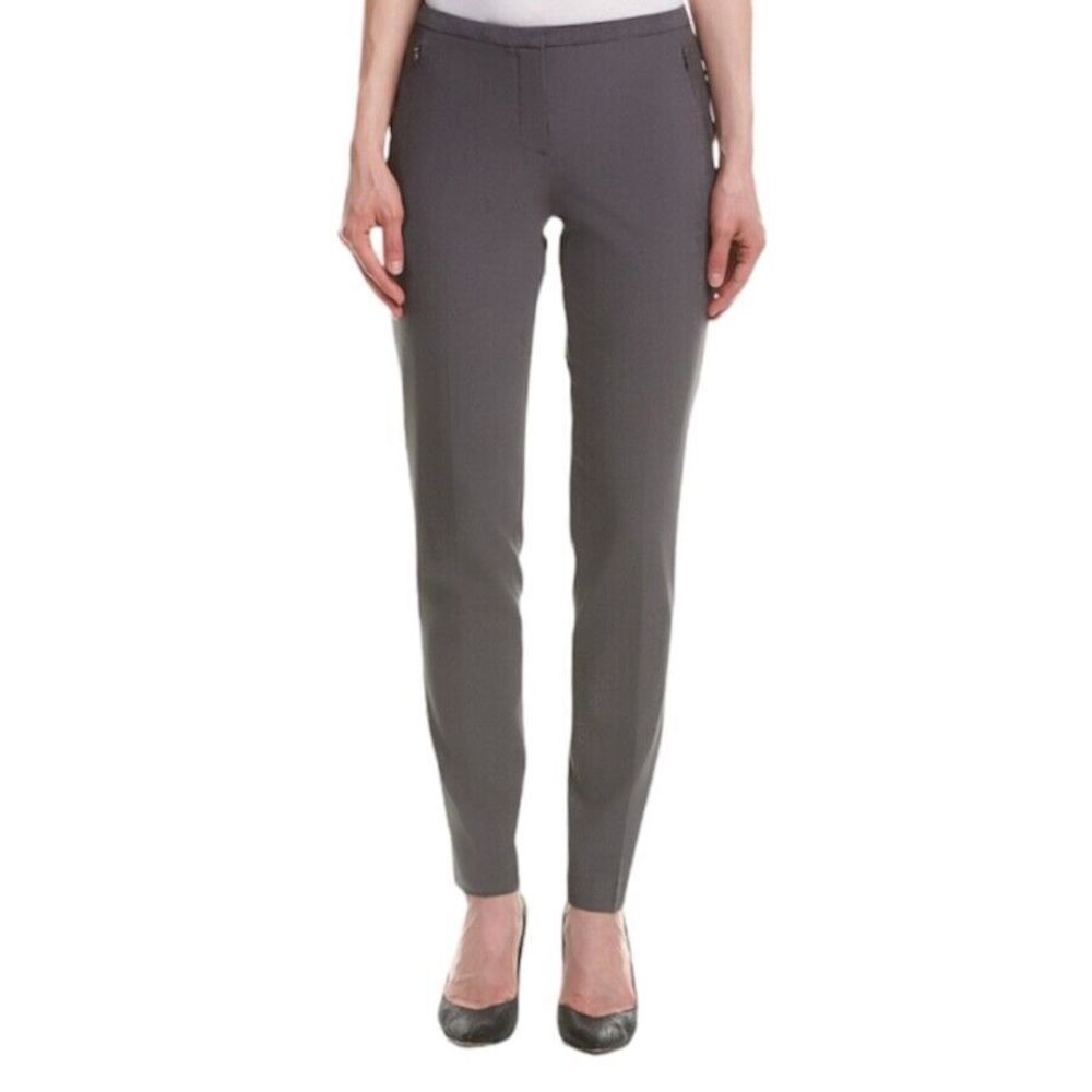 Elie Tahari Women's Jillian Dress Trouser Pants Size 10 Gray Comfy Office Wear